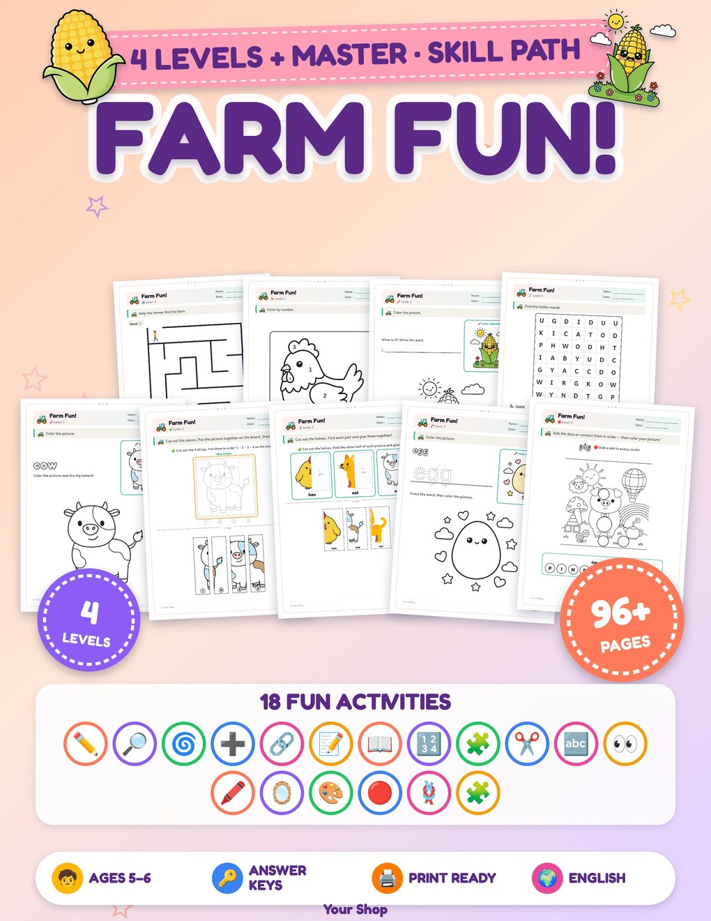 Seller Kit cover with 18 activities