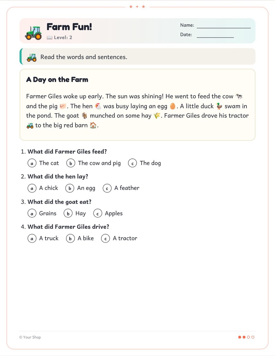 Reading comprehension