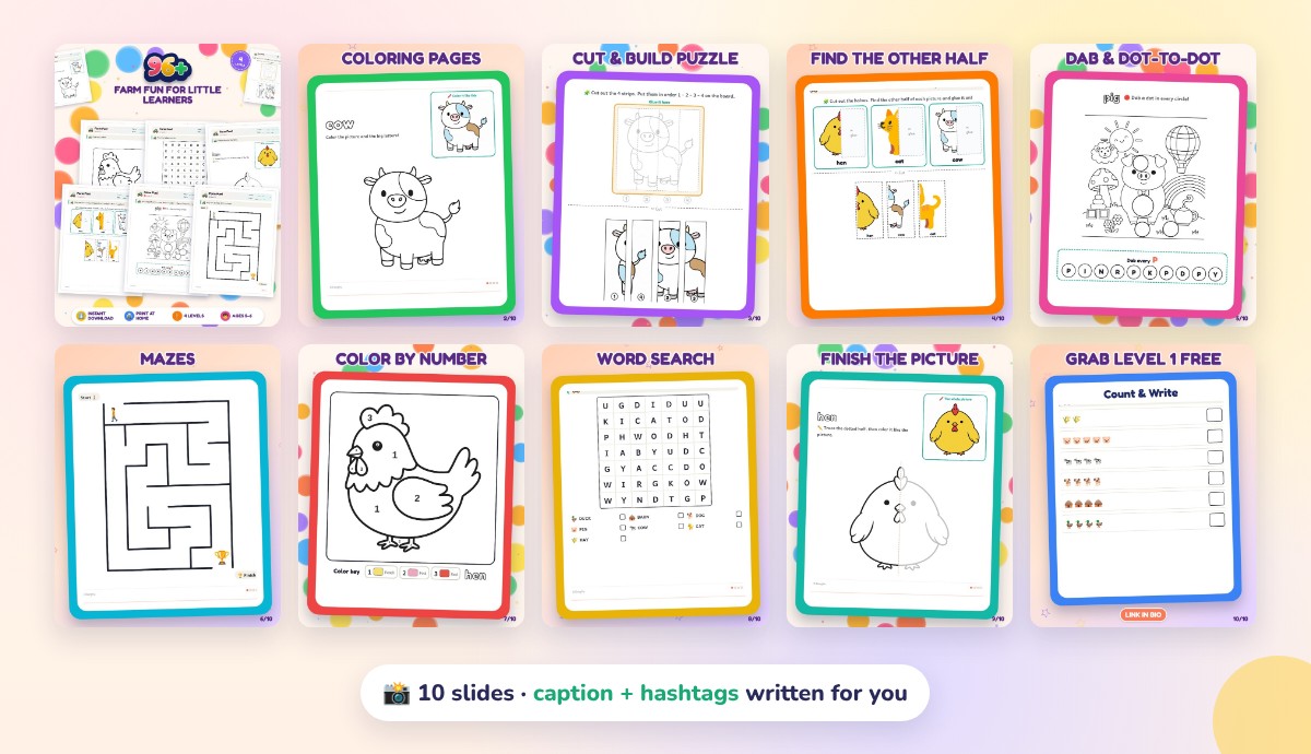 10-slide Instagram carousel