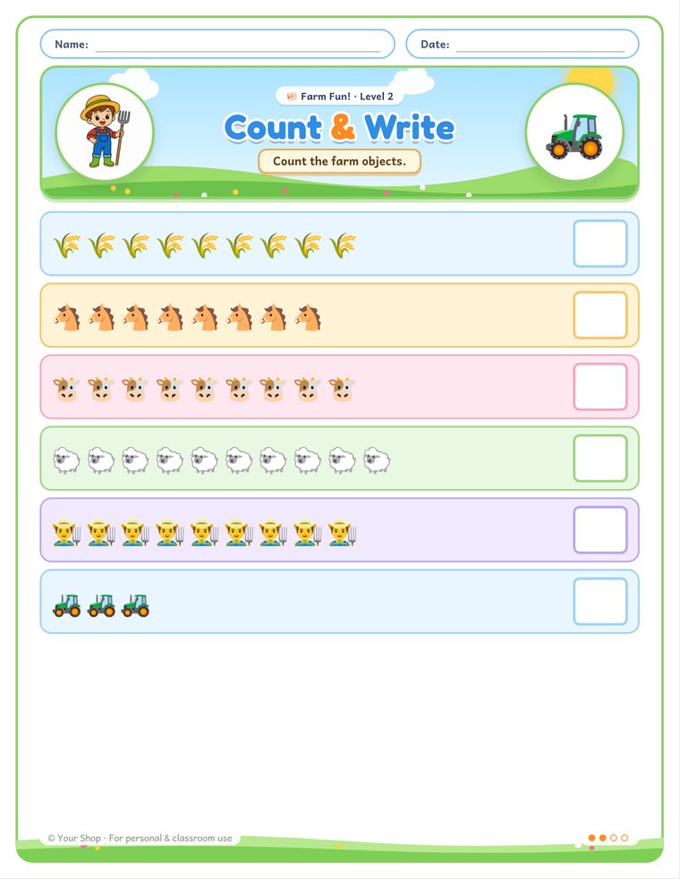 Count & write