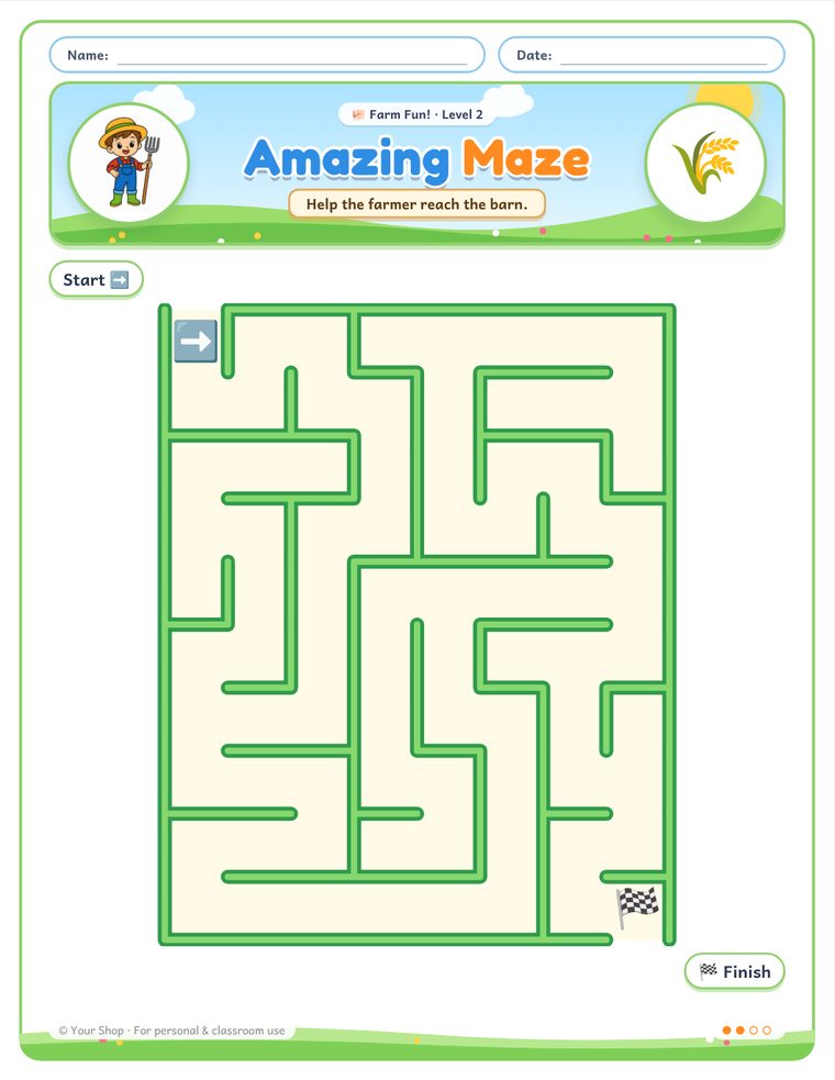 Themed maze